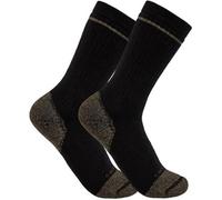 Carhartt Workwear SB5552M Cotton Blend Steel Toe Boot Sock 2 Pack Blac XL