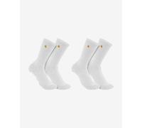 Carhartt Men's Force Midweight Crew Sock 2 Pack Work, White, Medium (Pack of 2)