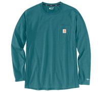 Carhartt - Midweight L/S Pocket T-Shirt - Longsleeve size L, turquoise
