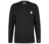 Carhartt Men's Force Relaxed Fit Midweight Long-Sleeve Pocket T-Shirt, Black, S