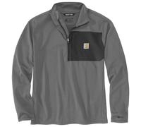 Carhartt - Mock Neck Half-Zip T-Shirt - Longsleeve size XL, grey
