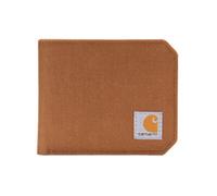 Carhartt Men's Bifold and Passcase, Durable Billfold Wallets, Available in Leather and Canvas Styles, Nylon Duck Brown, One Size