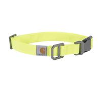 carhartt Nylon Duck Dog collar Fully Adjustable Durable 2-Ply cordura Nylon canvas collars for Dogs Brite Lime Large