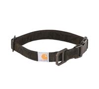 Carhartt Nylon Duck Dog Collar, Fully Adjustable Durable 2-Ply Cordura Nylon Canvas Collars for Dogs, Tarmac Duck Camo, Medium