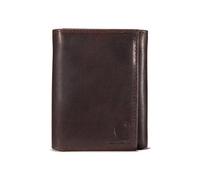 Carhartt Oil Tan Leather Trifold Wallet Dark Brown