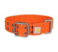 Carhartt Pet Fully Adjustable Wide Webbing Collar for Dogs, Heavy Duty Nylon for Walking & Training, Blaze Orange, Medium