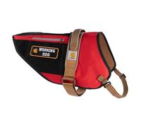 Carhartt Pet Vests, Nylon Ripstop Service Dog Harness, S, High Risk Red/Carhartt Brown, Small