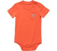 Carhartt Plain Bodysuit with Short Sleeves for Babies, Med Orange, 3 Months