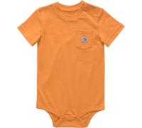 Carhartt Plain Bodysuit with Short Sleeves for Babies, orange, 6 Months
