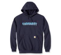 Carhartt Rain Defender Loose Fit Midweight Logo Graphic Sweatshirt Navy S
