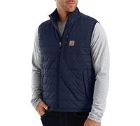 carhartt Mens Rain Defender Relaxed Fit Lightweight Insulated Vest, Navy, Small