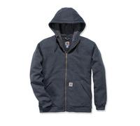 Carhartt Men's Rain Defender Rockland Sherpa Lined Hooded Sweatshirt, Carbon Heather, Medium
