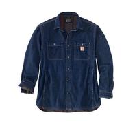 Carhartt Relaxed Fit Denim Fleece Lined Snap Front Shirt Xl