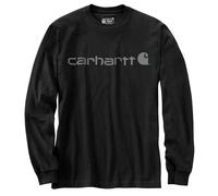 Carhartt Workwear Long-Sleeve T-Shirt - Relaxed Fit Heavyweight Logo Graphic L Black/Gray
