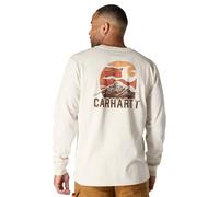 Carhartt Relaxed Fit Heavyweight Long-Sleeve Mountain Graphic T-Shirt Malt (UK, Alpha, XL, Regular, Regular)