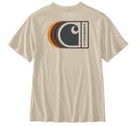 Carhartt Relaxed Fit Lightweight Short Sleeve Graphic T-Shirt Oat Milk (UK, Alpha, L, Regular, Regular)