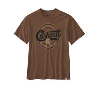 Carhartt Relaxed Fit Lightweight Short-Sleeve Logo Graphic T-Shirt Red Duck Heather L