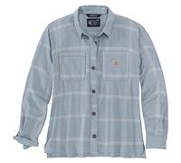 Carhartt Female Flannel shirt - rugged flex™ loose fit midweight flannel long-sleeve plaid shirt - Blue - M