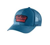Carhartt Rugged Flex™ Twill Mesh-Back Script Patch Cap Dark Tranquil Blue