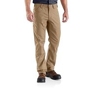 Men's Carhartt Men's Rugged Professional Series Rugged Flex Relaxed Fit Canvas Work Pant Dark Khaki - Green - Size: 32/34