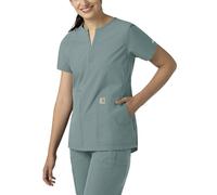 Carhartt Scrubs C12213 Women's Force® Modern Fit Notch Neck Tunic Top, Summer Blue, M