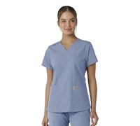 Carhartt Scrubs C12313 Women's Force® Essentials Modern Fit V-Neck Top, Ceil Blue, 5XL