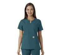 Carhartt Scrubs C12413 Women's Force® Essentials Modern Fit Notch Neck, Caribbean Blue, M