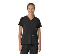 Carhartt Scrubs C13210 Women's Force® Cross-Flex Modern Fit Flex Panel, Black, M