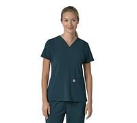Carhartt Scrubs C13210 Women's Force® Cross-Flex Modern Fit Flex Panel, Caribbean Blue, XS