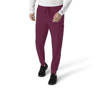 Carhartt Scrubs for Men Force Cross-Flex Joggers Pants with Drawstring and 7 Pockets, Wine, Large