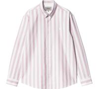 Carhartt - Shirt - L/S Dillion Shirt Dillion Stripe Hortensia / White for Men - Size M - Purple Purple M