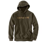 Carhartt - Signature Logo Sweatshirt - Hoodie size L, olive/brown
