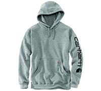 Carhartt Hoodie K288 – Logo Sleeve Loose Midweight Baggy Fit – Heather Grey M