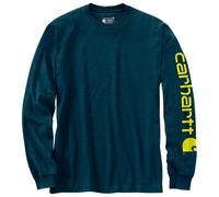 Carhartt Workwear EK231 Sleeve Logo Long Sleeve T-Shirt Night Blue Hea M