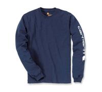 Carhartt Sleeves Logo Long Sleeves T-Shirt Navy