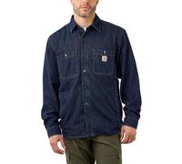 Carhartt Men's Relaxed Fit Denim Fleece Lined Snap-Front Shirt, Glacier, S