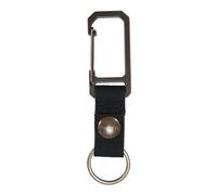 Carhartt Unisex Adult Key Keeper, Key Ring Holder with Self-Locking Metal Gate Clip, Nylon Duck (Black), One Size