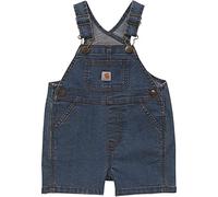Carhartt Unisex Baby Canvas Shortall, Medium Wash Denim (Loose Fit), 4