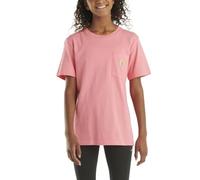 Carhartt Unisex Children's Short Sleeve Pocket T-Shirt with Pocket, Bright Pink Lemonade, 4