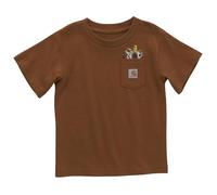 Carhartt Unisex Children's Short Sleeve Tool Pocket T-Shirt Short Sleeve T-Shirt with Tool Bag (Pack of 1), brown, 5 Years