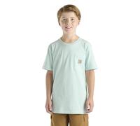 Carhartt Unisex Children's Short-Sleeved Pocket T-Shirt with Pockets, Light Blue, 8-10