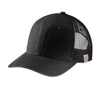 Carhartt Unisex Schild Mütze Canvas mit Mesh Rückseite, Schwarz, 105298