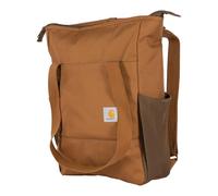Carhartt Unisex's Classic Convertible Backpack Tote, Durable Water Repellent Material W/ 17" Laptop Sleeve Brown, One Size