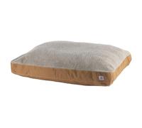 Carhartt Unisex's Firm Duck Dog Bed Pet Brown with Sherpa Top, M