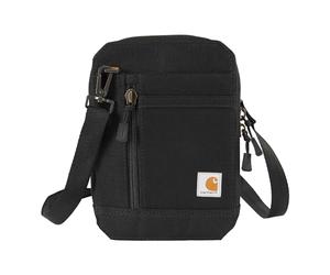 Carhartt Unisex's Nylon Duck, Water Resistant Wallet with Adjustable Crossbody Strap, Black, One Size