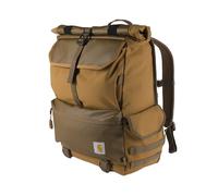 Carhartt Unisex's Nylon Roll Top, Heavy-Duty Water-Resistant Backpack Brown, One Size
