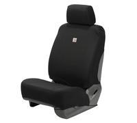 Carhartt Universal Nylon Duck Canvas Fitted Bucket Seat Cover, Durable Seat Protection with Rain Defender, Single, Black