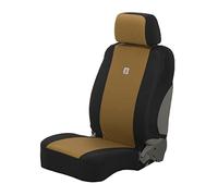 Carhartt Universal Nylon Duck Canvas Fitted Bucket Seat Covers, Durable Seat Protection with Rain Defender, Black and Carhartt Brown