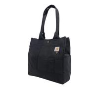Carhartt Vertical Durable Water Resistant Tote Bag with Snap Closure, Vertical Tote (Black), One Size