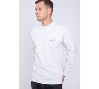 Carhartt WIP - American Script Ash Heather - Longsleeve - grey - S - 100% Cotton,Jersey S